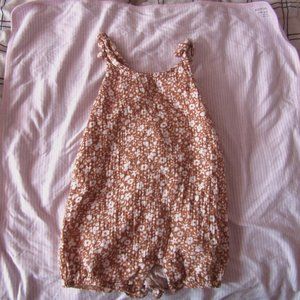 Gerber 24 Months Beige Floral Summer Romper